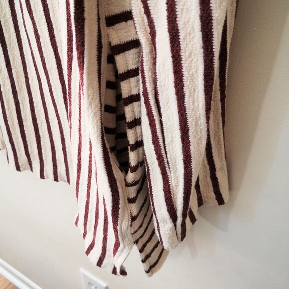 Free People Come On Over White Burgundy Striped Tunic Dress Size Small - Picture 7 of 7